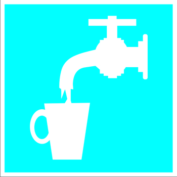 D02 питьевая вода (пленка, 200х200 мм) - Знаки безопасности - Указательные знаки - vektorb.ru